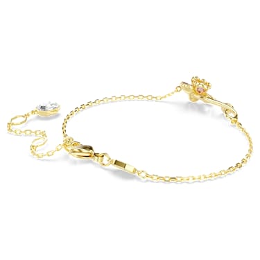 Idyllia bracelet, Mixed cuts, Flower, Multicolored, Gold-tone plated - Swarovski, 5732423