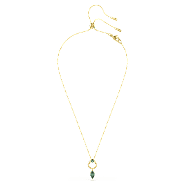 Mesmera pendant, Mixed cuts, Green, 18K gold finish - Swarovski, 5732484