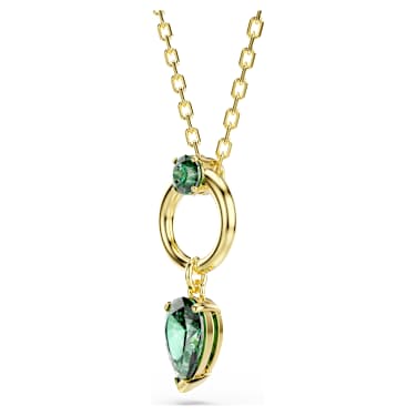 Mesmera 鏈墜, 混合式切割, 綠色, 鍍金（金色飾面） - Swarovski, 5732484