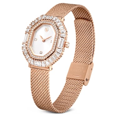 Reloj Matrix Octagon, Brazalete de metal, Tono oro rosa, Acabado tono oro rosa - Swarovski, 5732497