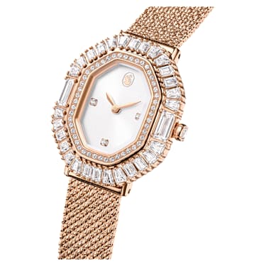 Reloj Matrix Octagon, Brazalete de metal, Tono oro rosa, Acabado tono oro rosa - Swarovski, 5732497