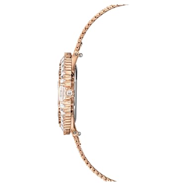 Matrix octagon 腕表, 金属手链, 玫瑰金色调, 玫瑰金色调润饰 - Swarovski, 5732497
