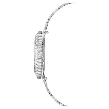 Matrix Octagon watch, Metal bracelet, Silver tone, Stainless steel - Swarovski, 5732498