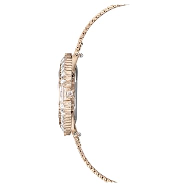 Matrix Octagon watch, Metal bracelet, Gold tone, Champagne gold-tone finish - Swarovski, 5732501