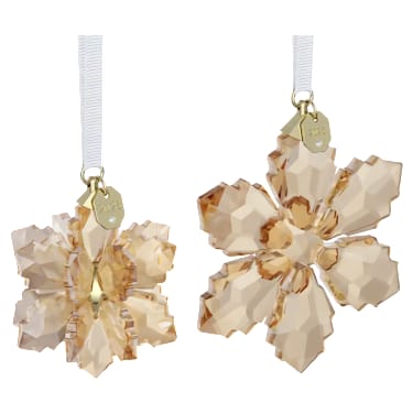 Annual Edition Festive 3D Ornament Set 2026, Gold tone - Swarovski, 5732530