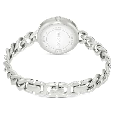 Reloj Cocktail round, Brazalete de metal, Tono plateado, Acero inoxidable - Swarovski, 5732765