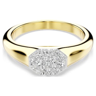 Dextera ring, Mixed cuts, White, Gold-tone plated - Swarovski, 5732850