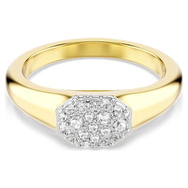 Dextera ring, Mixed cuts, White, Gold-tone plated - Swarovski, 5732850