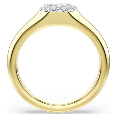 Dextera ring, Mixed cuts, White, Gold-tone plated - Swarovski, 5732850