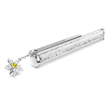 Stylo à bille Crystalline, Edelweiss, Blanc, Laqué blanc, métal chromé - Swarovski, 5733002