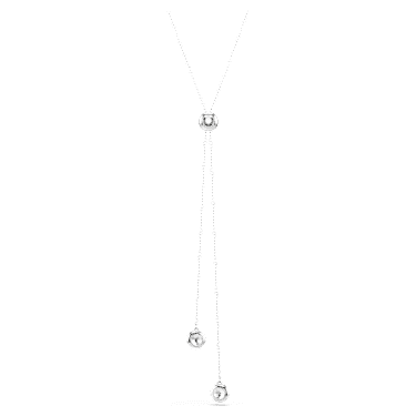 Una Angelic Y pendant, Round cut, White, Rhodium plated - Swarovski, 5733067
