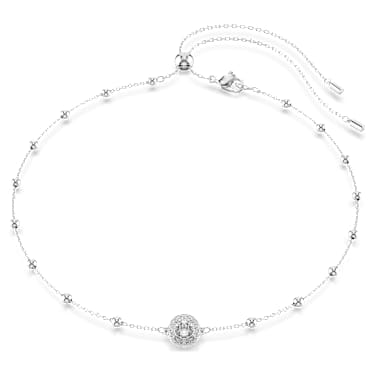 Una Angelic ペンダント, ラウンドカット, 両面モチーフ, ホワイト, ロジウム・プレーティング - Swarovski, 5733116