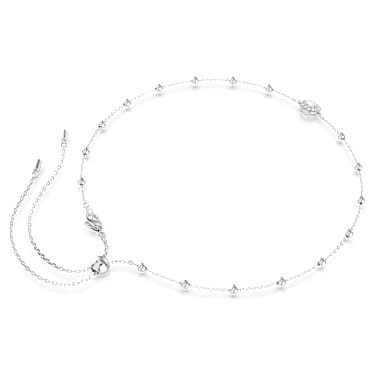 Una Angelic 链坠, 圆形切割, 雙面圖案, 白色, 镀铑 - Swarovski, 5733116