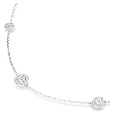 Una Angelic ネックレス, ラウンドカット, ホワイト, ロジウム・プレー