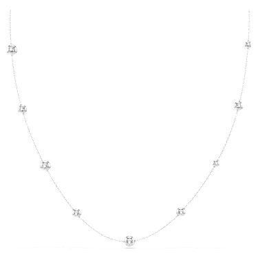 Una Angelic strandage, Round cut, White, Rhodium plated - Swarovski, 5733197