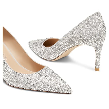 STUART WEITZMAN Stuart Power Shine Pumps, Weiß - Swarovski, 5733406
