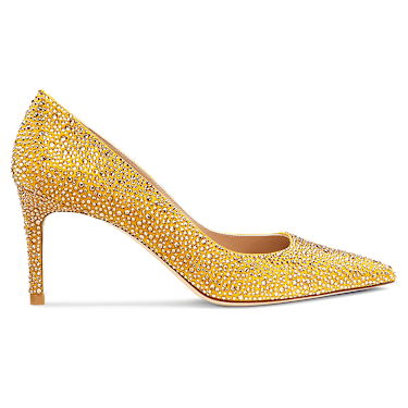 STUART WEITZMAN Stuart Power Shine 跟鞋, 黃色 - Swarovski, 5733452