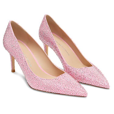 STUART WEITZMAN Stuart Power Shine Pump ayakkabı, Pembe - Swarovski, 5733458