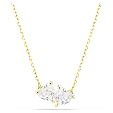 Mesmera 네크리스, 하트, 화이트, 18K 골드 피니시 - Swarovski, 5733475