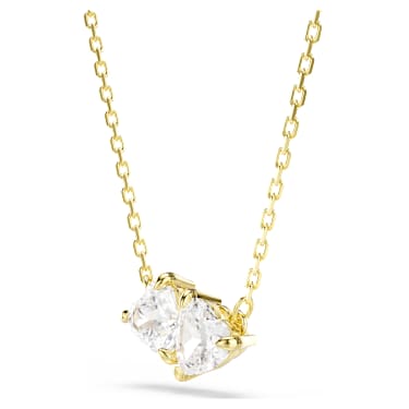 Verižica Mesmera Attract, Srce, Bela, PVD zlatega odtenka - Swarovski, 5733475