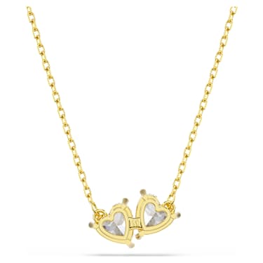 Verižica Mesmera Attract, Srce, Bela, PVD zlatega odtenka - Swarovski, 5733475