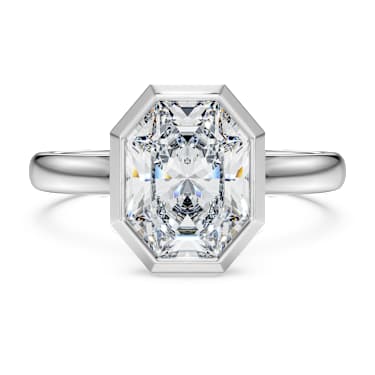 Bague à chaton Octagon, Diamants créés en laboratoire 2,0 ct tw, Forme octogonale, Or blanc 14 carats - Swarovski, 5733501