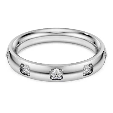 Eternity band ring, Lab-grown diamonds 0.5 ct tw, Round shape, 14K white gold - Swarovski, 5733715