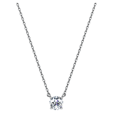 Eternity pendant, Lab-grown diamonds 0.5 ct tw, Round shape, Sterling silver - Swarovski, 5733731