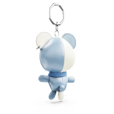 SWAROVSKI Teddy バッグチャーム Teddy バッグチャーム, クマ, ブルー, ロジウム・プレーティング