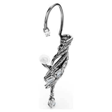 The Vienna Collection ear cuffs, Feather, White, Ruthenium plated - Swarovski, 5733809