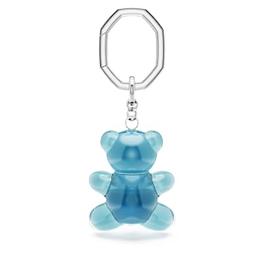 Μπρελόκ Teddy, Αρκούδα, Μπλε, Επιμετάλλωση ροδίου - Swarovski, 5733826