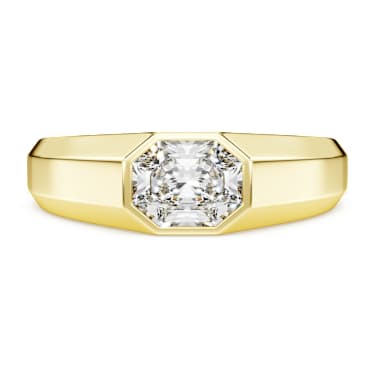 Octagon band ring, Lab-grown diamonds 1.0 ct tw, Octagon shape, 14K yellow gold - Swarovski, 5733860