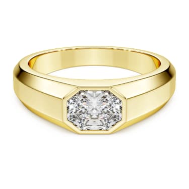 Octagon band ring, Lab-grown diamonds 1.0 ct tw, Octagon shape, 14K yellow gold - Swarovski, 5733861