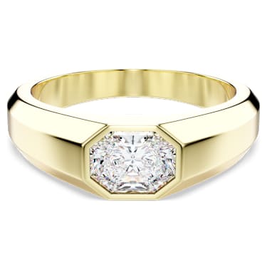 Octagon band ring, Lab-grown diamonds 1.0 ct tw, Octagon shape, 14K yellow gold - Swarovski, 5733862