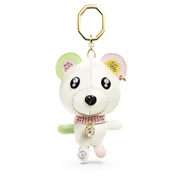 Teddy バッグチャーム, クマ, マルチカラー, ゴールドトーン・プレー