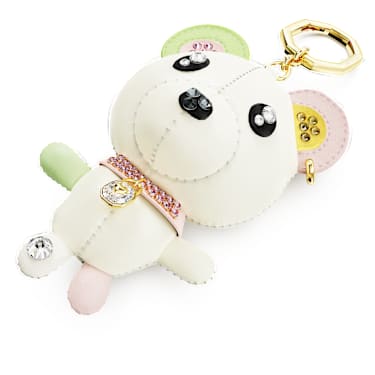 Teddy จี้ชาร์มห้อยกระเป๋า, หมี, หลากสี, เคลือบโทนสีทอง - Swarovski, 5734069