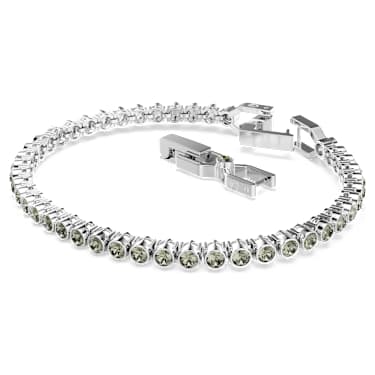 Imber Emily Tennis Armband, Rundschliff, Schwarz, Rhodiniert - Swarovski, 5734238