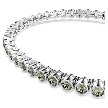 Imber Emily Tennis Armband, Rundschliff, Schwarz, Rhodiniert - Swarovski, 5734238