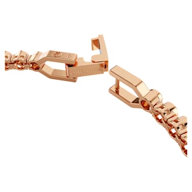 Bracelet Tennis Imber Emily, Taille ronde, Noir, Doré à l’or rose 18 carats (750/1000) - Swarovski, 5734240
