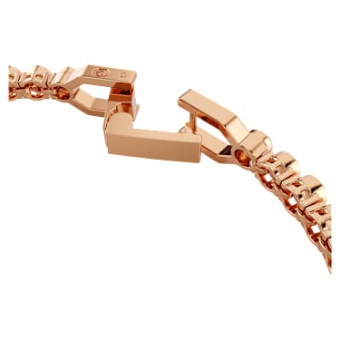 Bransoletka Tennis Imber, Szlif okrągły, Czarna, Powłoka w odcieniu różowego złota - Swarovski, 5734240