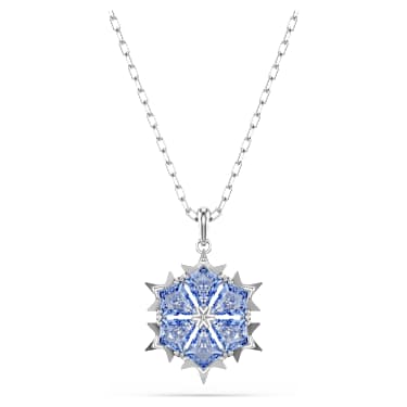 Magic 套裝, 雪花, 藍色, 鍍白金色 - Swarovski, 5734243