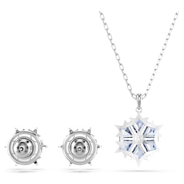 Magic 套裝, 雪花, 藍色, 鍍白金色 - Swarovski, 5734243