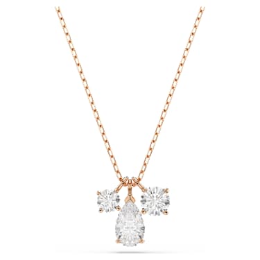 Mesmera 鏈墜, 混合式切割, 白色, 鍍金（玫瑰金色飾面） - Swarovski, 5734245