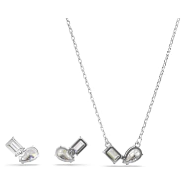 Mesmera set, Pear-slijpvorm, Octagon-slijpvorm, Wit, Roségoudkleurige toplaag - Swarovski, 5734246