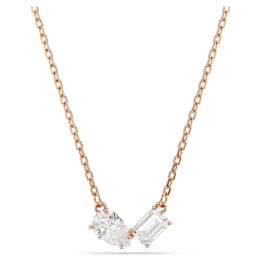 Mesmera 套裝, 梨形切割, 八角形切割, 白色, 18K 金（玫瑰金色）飾面 - Swarovski, 5734246