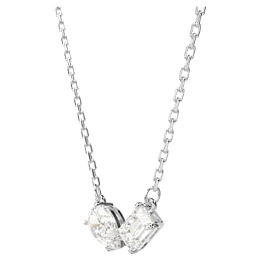 Mesmera set, Pear cut, Octagon cut, White, Rose gold-tone plated - Swarovski, 5734246