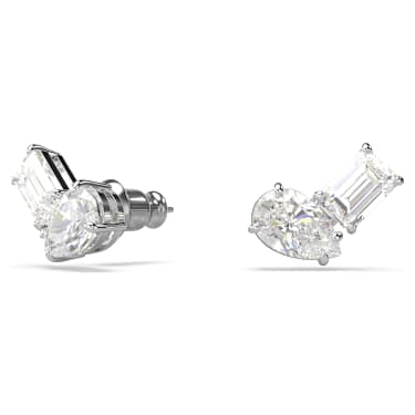 Mesmera set, Pear cut, Octagon cut, White, Rose gold-tone plated - Swarovski, 5734246