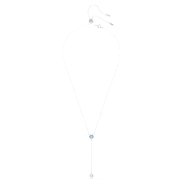 Stilla Attract Y字型ネックレス, ラウンドカット, ブルー, ロジウム・プレーティング - Swarovski, 5734249