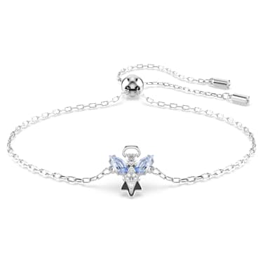 Magic 手链, 天使, 蓝色, 镀铑 - Swarovski, 5734263