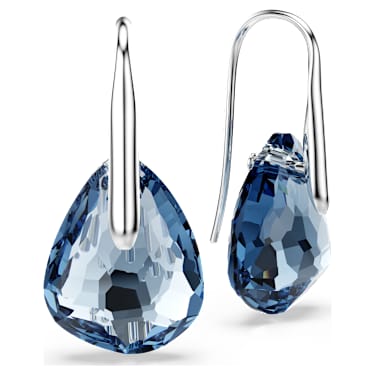 Galet Drop-Ohrhänger, Blau, Rhodiniert - Swarovski, 5734267